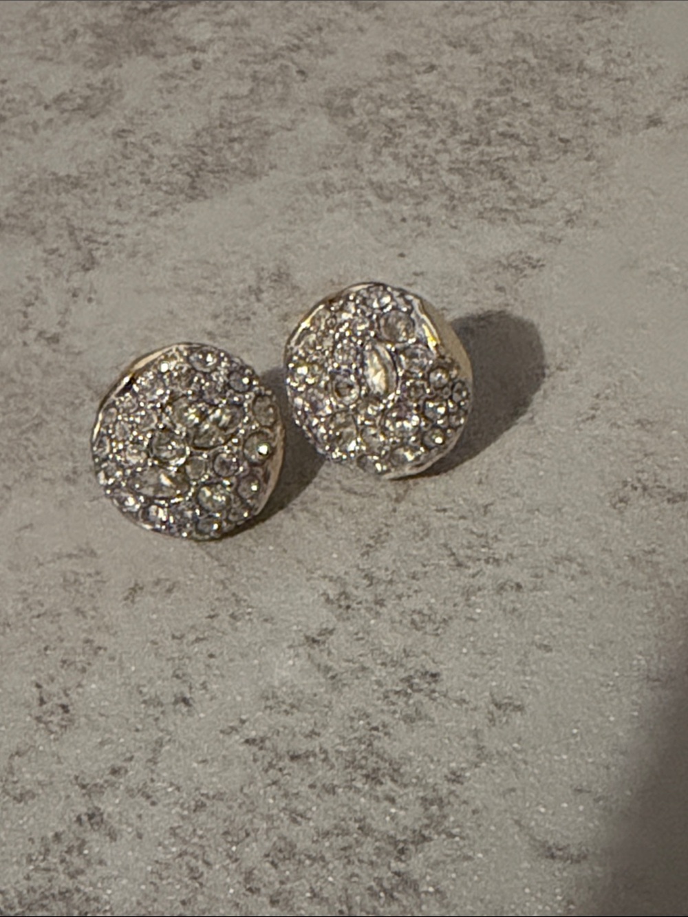 ALEXIS BITTAR SOLARES Crystal Cluster Round Stud Earrings - Silver Tone - Picture 3 of 6